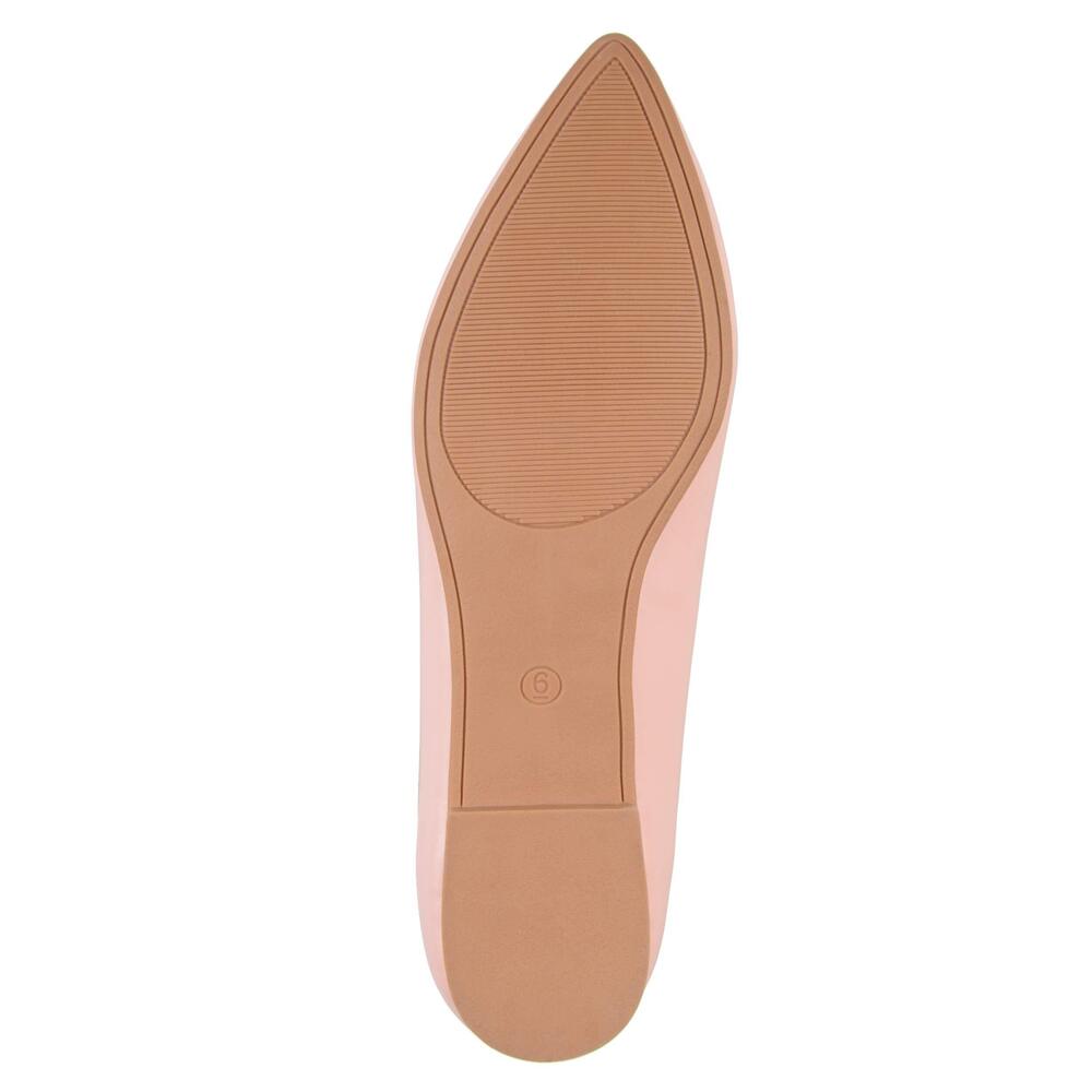 Journee Brinley Faux Leather Pointed Toe Jewel Flats Pink 7.5 - Picture 4 of 5